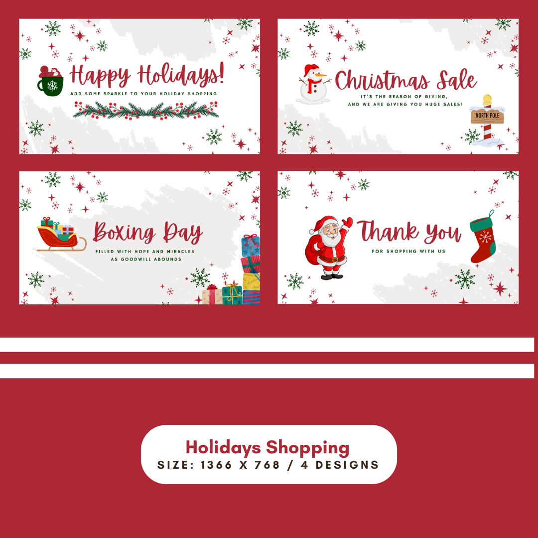 Holidays Shopping and Editable Canva