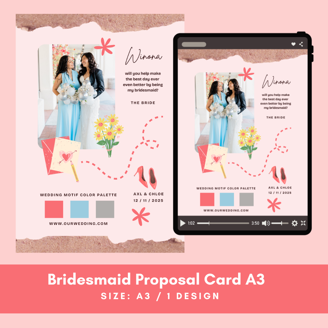 Bridesmaid Proposal Card A3